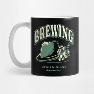 Bavarian hat and hops oktoberfest Mug